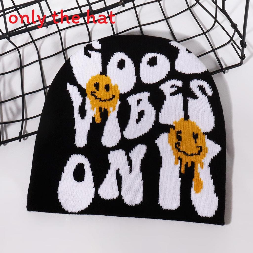 Fashionable Hat Knit With Letter Design For Winter Streetwear Enthusiasts