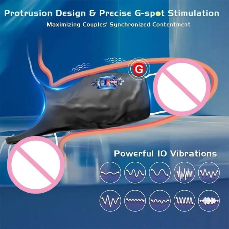 Vibrating Penis Sleeve & Cock Ring Set – Dual Stimulation for Men & Women, G-Spot Vibrator, Couple Sex Toy