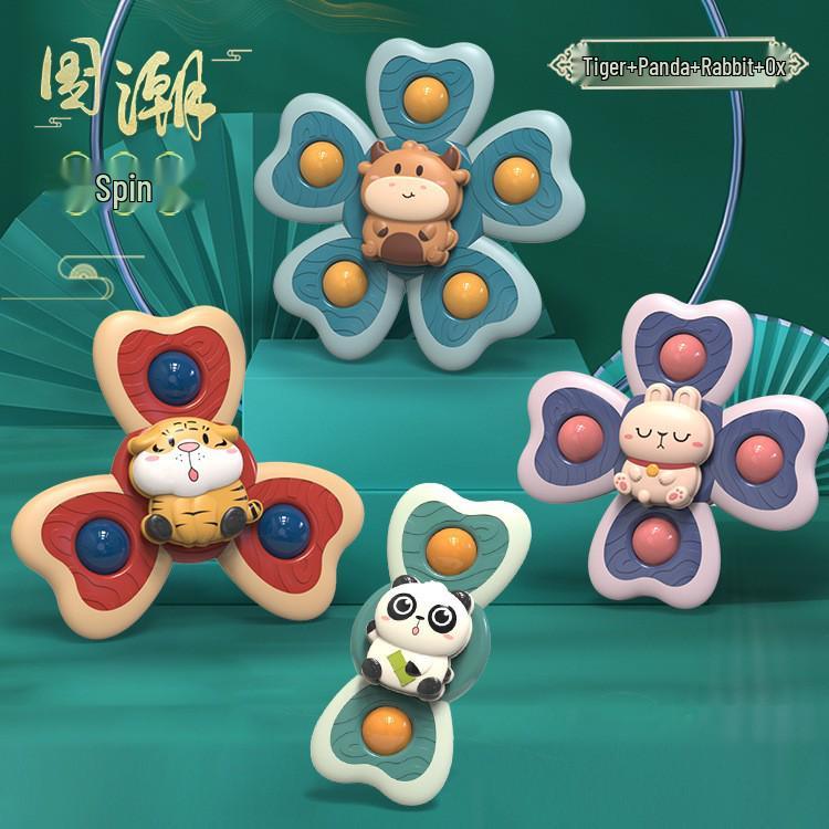 Cross-border Baby Suction Cup Spinner Toy Teether