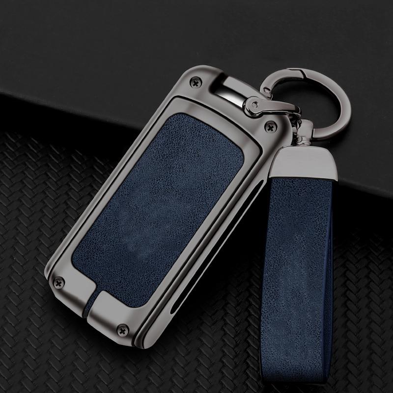 Zinc Alloy Leather Car Key Case Key Case For Mitsubishi Outlander Pajero Lancer Ex Evolution X Ralliart Asx L200 Triton Colt