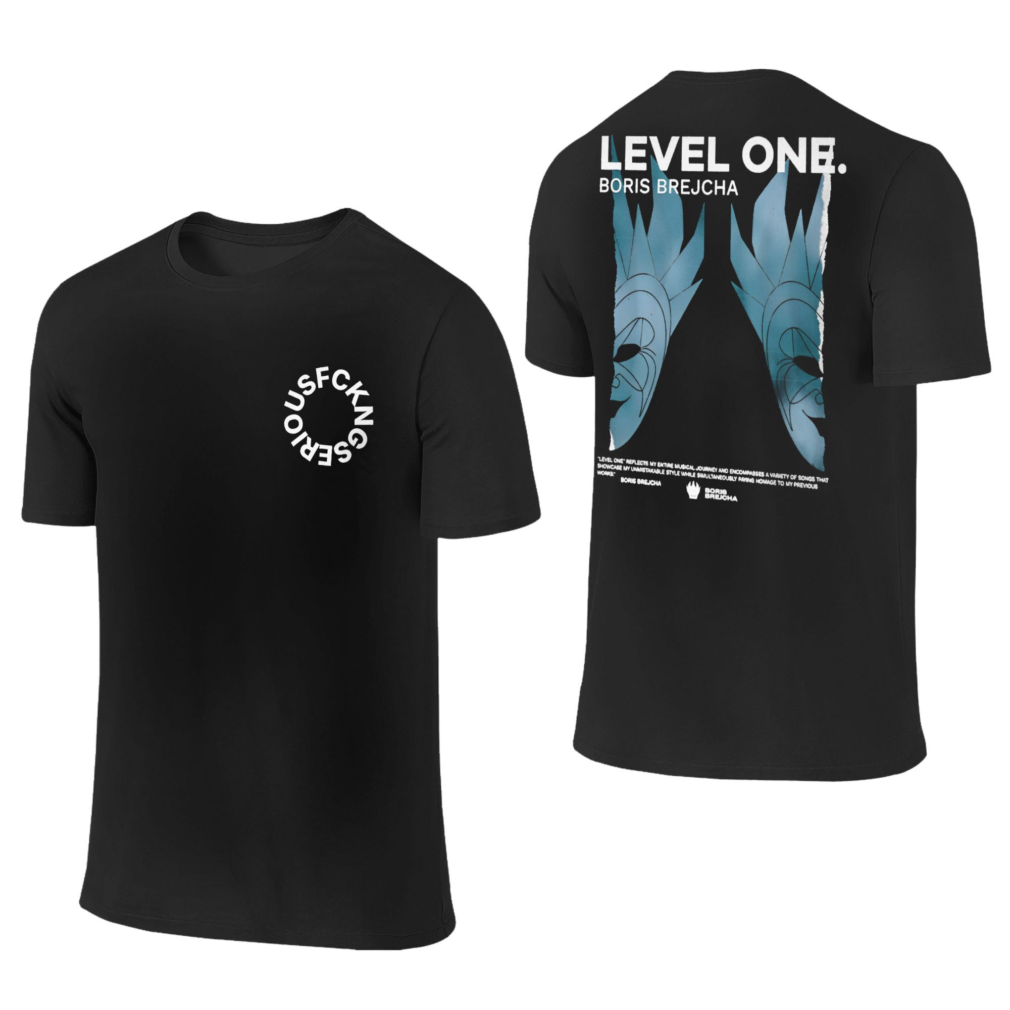 BenberFashion Nieuwigheid Boris Brejcha Fckng Serious T-shirts Mannen Vrouwen Ronde Hals 100% Katoen T-shirt DJ Muziek Tour Tee 2-zijdig Grote Maten Kleding 2XL