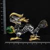 Four cart handmade glasswork feng shui health luck ball dragon 4 inches