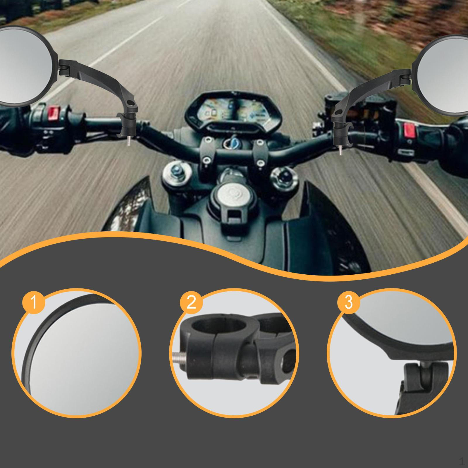 

2 шт. Велосипедное зеркало заднего вида с поворотом на градус, черное Round