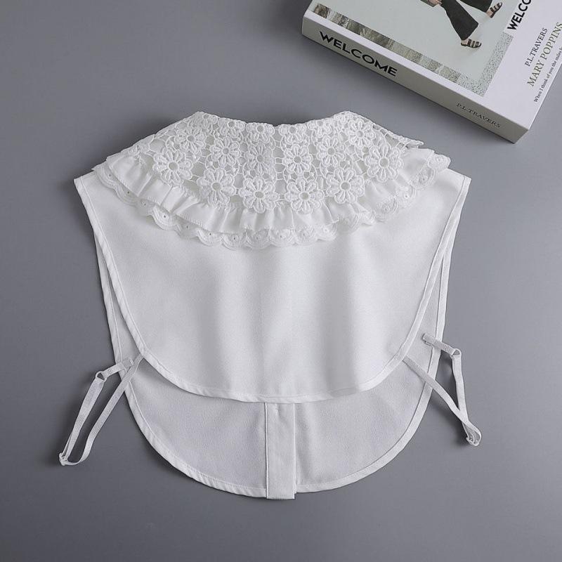 Mädchen Spitzenkragen Großer Revers Dekorkragen Puppenkragen Falscher Kragen Weiß Kleiner Schal Pullover Dekorkragen