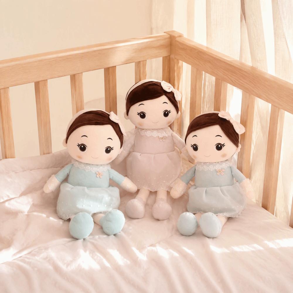 Lace Clothes Sleeping Dolls 40cm Size Soft Doll Pillow Cute Stuffed Dolls  For Kids