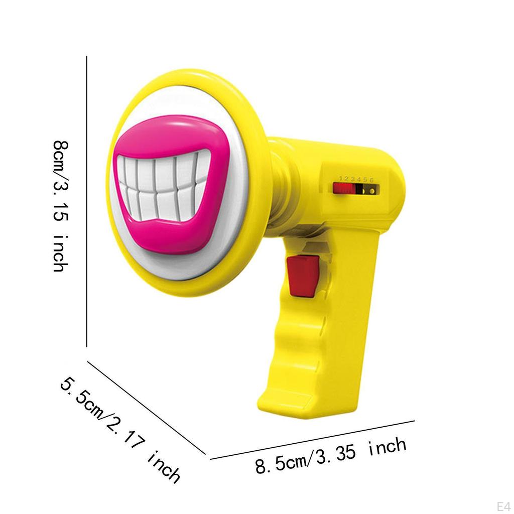 Trumpet Changer Microphone Toy Funny Large Mouth Loudspeaker with 6 Kinds Voices Trick Joke