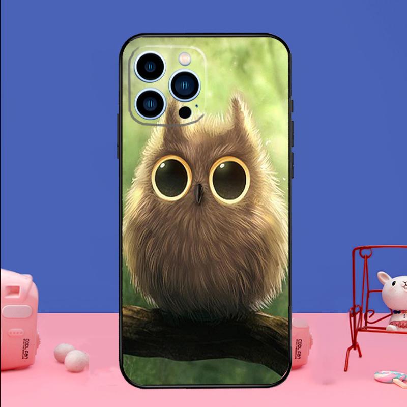 Baby Cute Owl Phone Case For iPhone 17 Air 16 15 14 11 12 13 Pro Max 13 mini 15 16 Plus 16e Bumper Cover