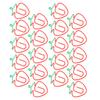20Pcs Paper Clips 2‑Color Fruit Shaped Bookmarks Planner Clip Pin Office Supplies School Gifts