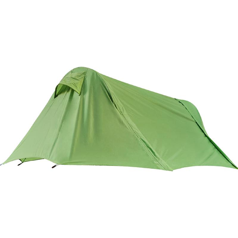 Elevated Single-Person Camping Tent with Integrated Folding Camp Bed 210x70cm
