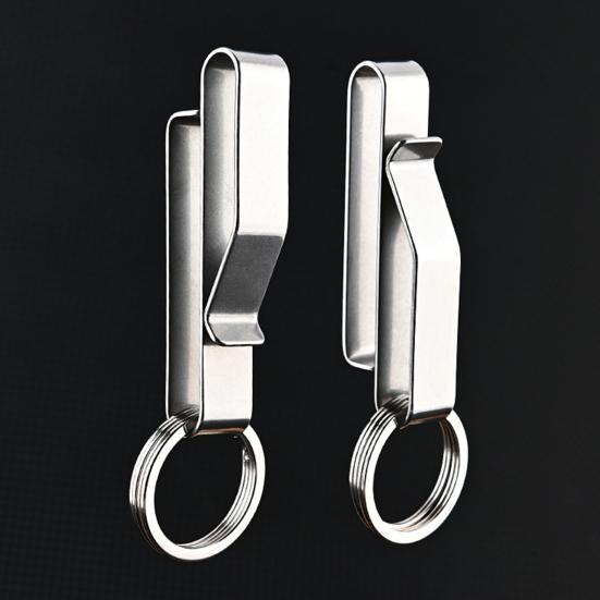 Belt Key Clip Keychain Clip Rustproof Corrosion Resistant Lightweight Reusable Tactical Belt Key Holder with Key Rings