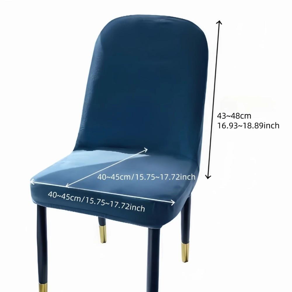 New Velvet Chair Slipcovers Solid Color Universal Seat Case Washable Adjustable Elastic Stool Covers Dining Room