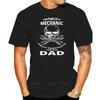 Men Round Neck Tshirts Mechanic Dad T Shirt Fathers Day Gift Daddy Engine Father Graphic Tee S3XL Unisex Oversized Teeshirt