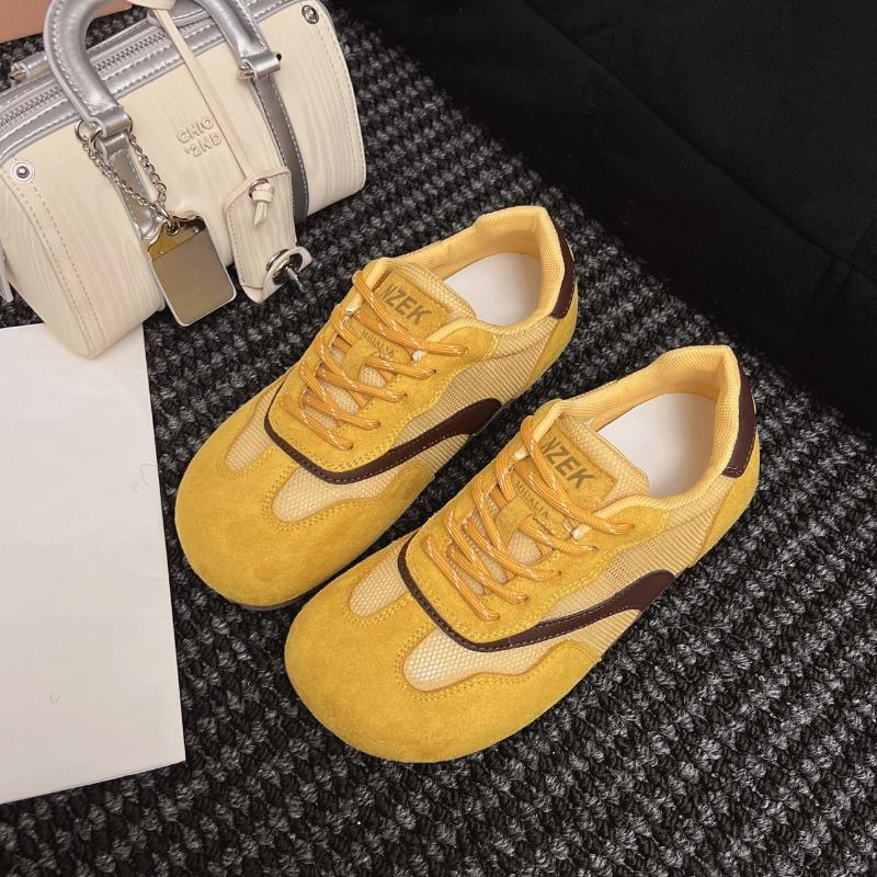 

Женские весенне-летние повседневные дышащие маленькие белые туфли новая портовая мода повседневные универсальные удобные спортивные 40 жёлтый