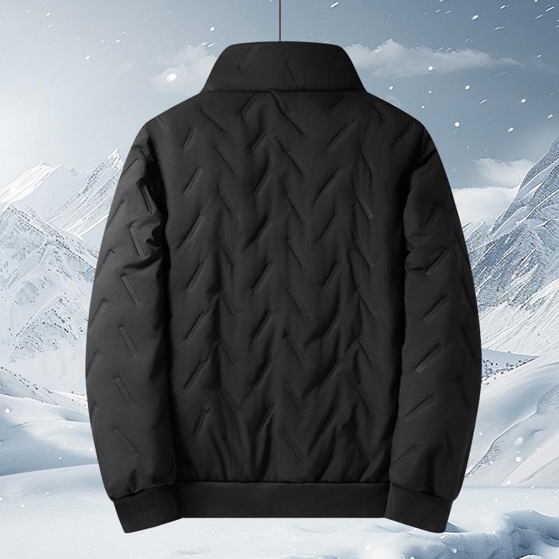 Men's Loose Casual Cotton Jacket Long Hip-Length    Warm Winter Daily Coat