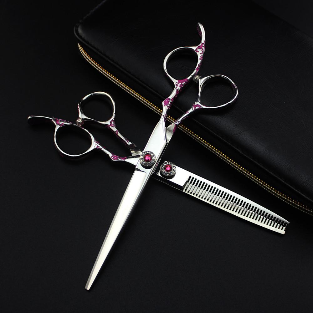 

Профессиональные стальные ножницы 6,5 Rose Hair Scissors Haircutting Thinning Makas Cutting Shears Парикмахерские ножницы