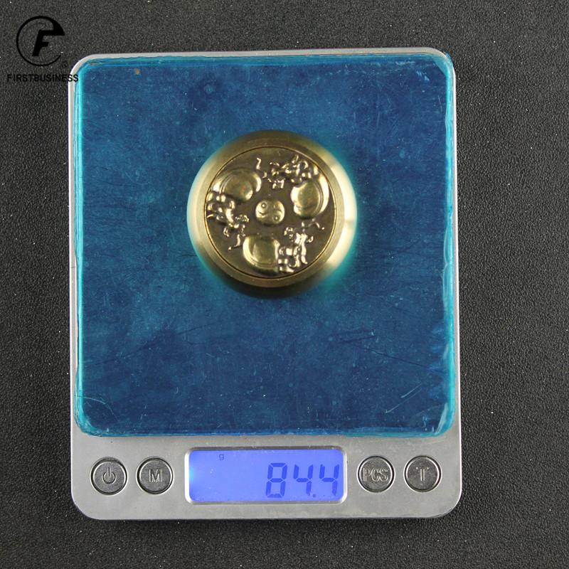 

2021 New Copper Wealthy Bull Three Oxen Revolve To Bring Fortune Desktop Decoration Ornament Metal Brass Animal Cow Figurines