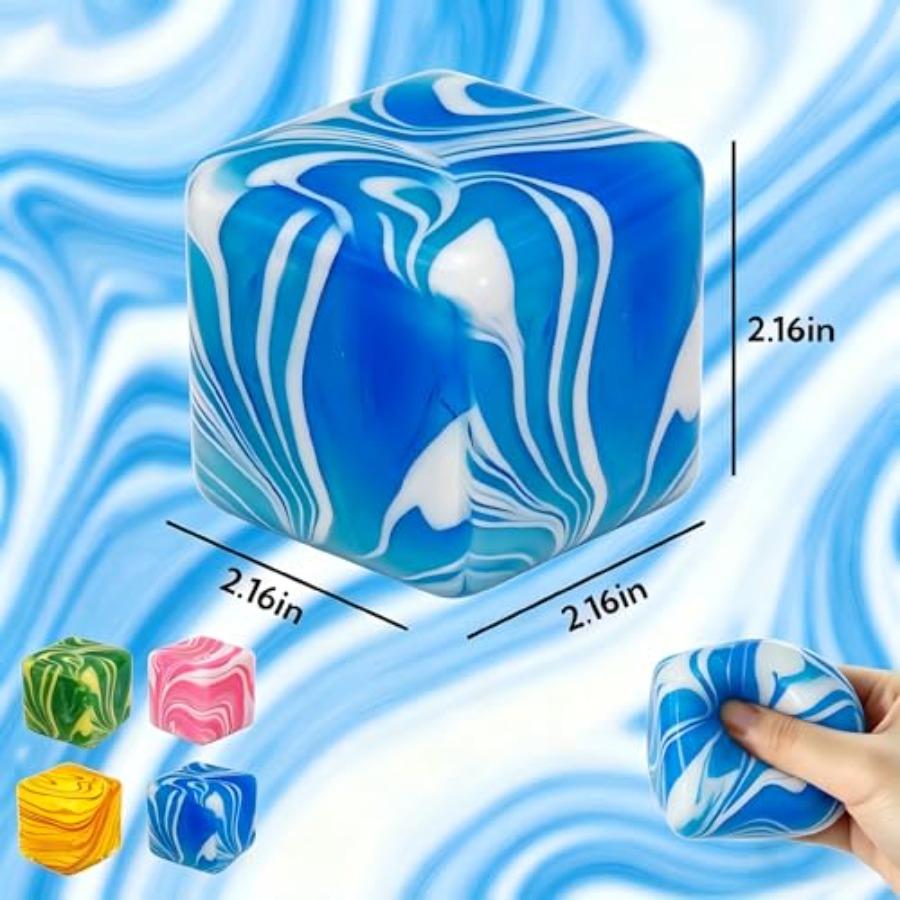 Slow Rising Squishy Cube Fidget Toy - Stress Relief Anxiety Squeeze Toy, Premium Decompression Sensory Tool For Office, For Fri