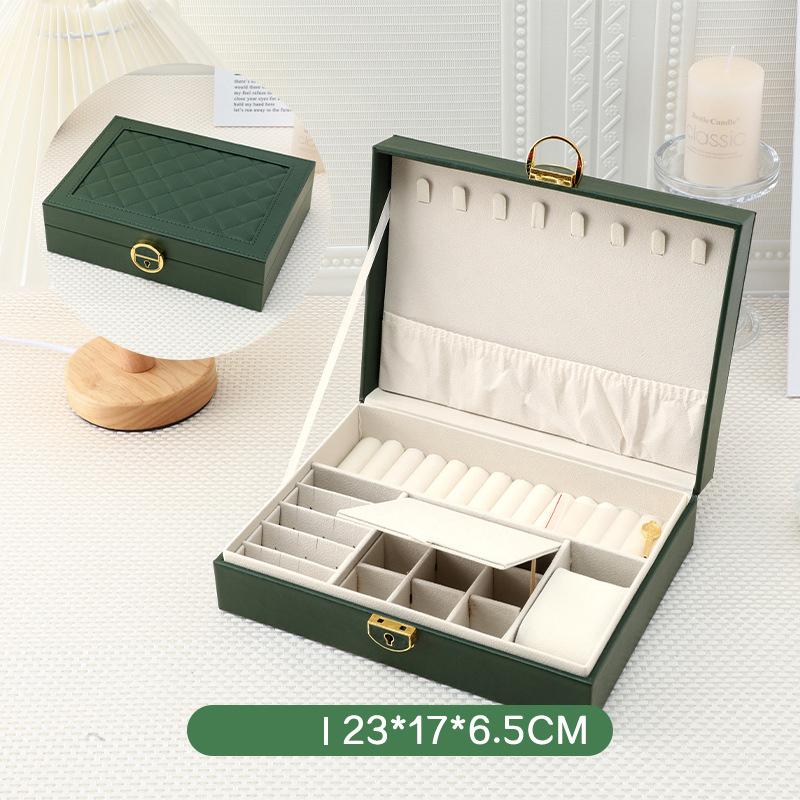 Large Jewelry Storage Box Multi-Layer Organizer For Jewelry Necklace Earring Leather Jewellery Storage Packaging Display Boxes