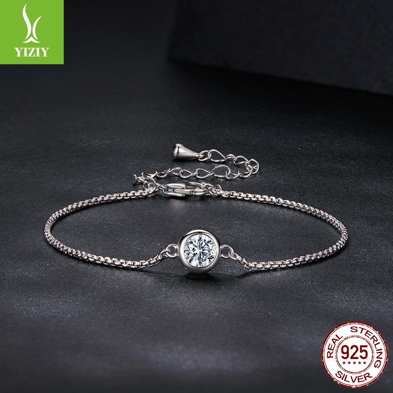D Color Bright Classic Moissanite Bracelet Women'S Elegant Luxury S925 Sterling Silver Bracelet Jewelry