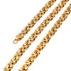 New Arrival Jesus Cross Crystal Pendant Necklace Link Byzantine Gold Color Stainless Steel Men Jewelry Collier 21.65" 6mm MN81