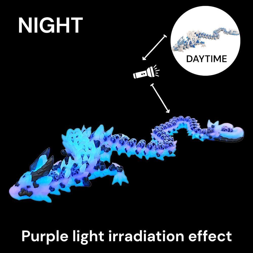 Chinese Dragon 3D Printed Dragon Simulated Eye 3D Articulated Dragon Toys  Kid Gift