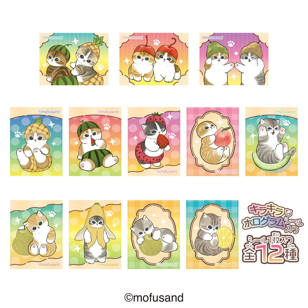 Heart Mofusand Colorful Cotton Candy THE FRUITS Cotton Toy of Candy/Candy [Boxed/Set 10]