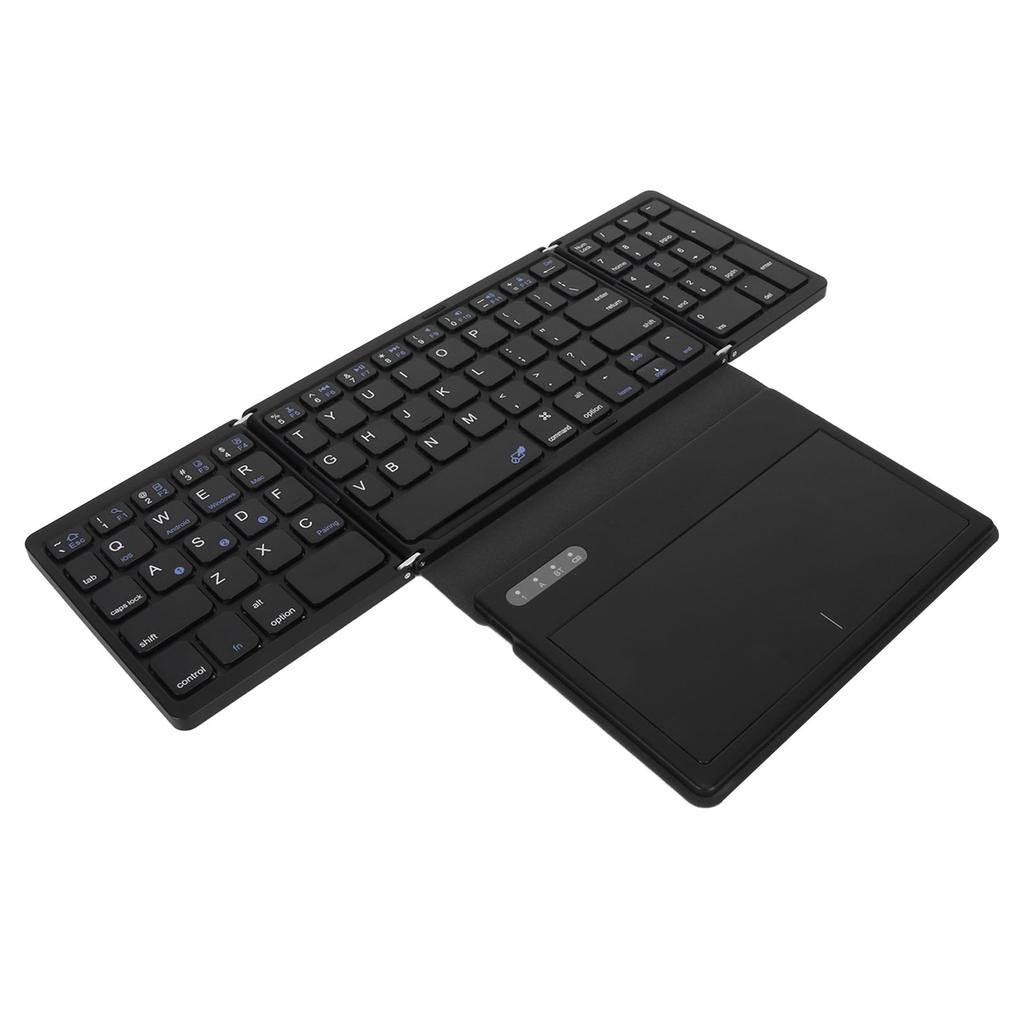Foldable Bluetooth Keyboard Low Latency Bluetooth 5.1 Full Size Keyboard with Large Touchpad for IOS for Android for