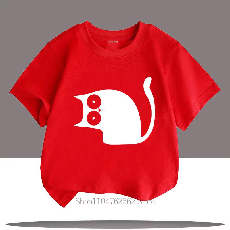 Funny Cat Graphic Kids Tshirts Summer Cartoon Casual Tops for Boys Girls Kawaii Children Colorful ONeck Short Sleeve Tshirts