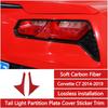 Tail Light Lamp Partition Plate Cover Sticker Trim Compatible with Corvette C7 Stingray 2014-2019 Soft Carbon Fiber 2PCS Tail Light Panel Decorative