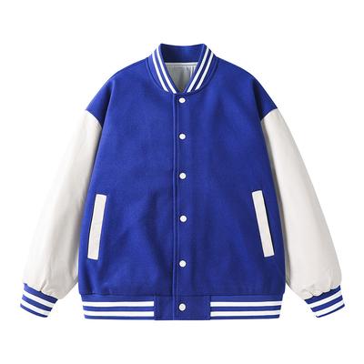 Spring and Autumn Solid Color Baseball Jacket Boys Loose Fashion Hong Kong Style Jacket Couple Style