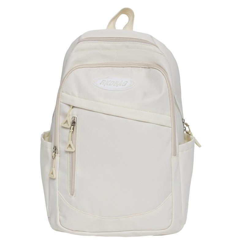 

Backpack fashion large capacity junior high school student high school backpack Japanese high quality student schoolbag белый