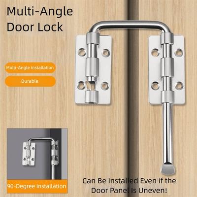 Hardware Stainless Steel Door Latch Lock Non Perforated Thickened Gate Latch 90/180 Degree Safety Door Buckle Shed