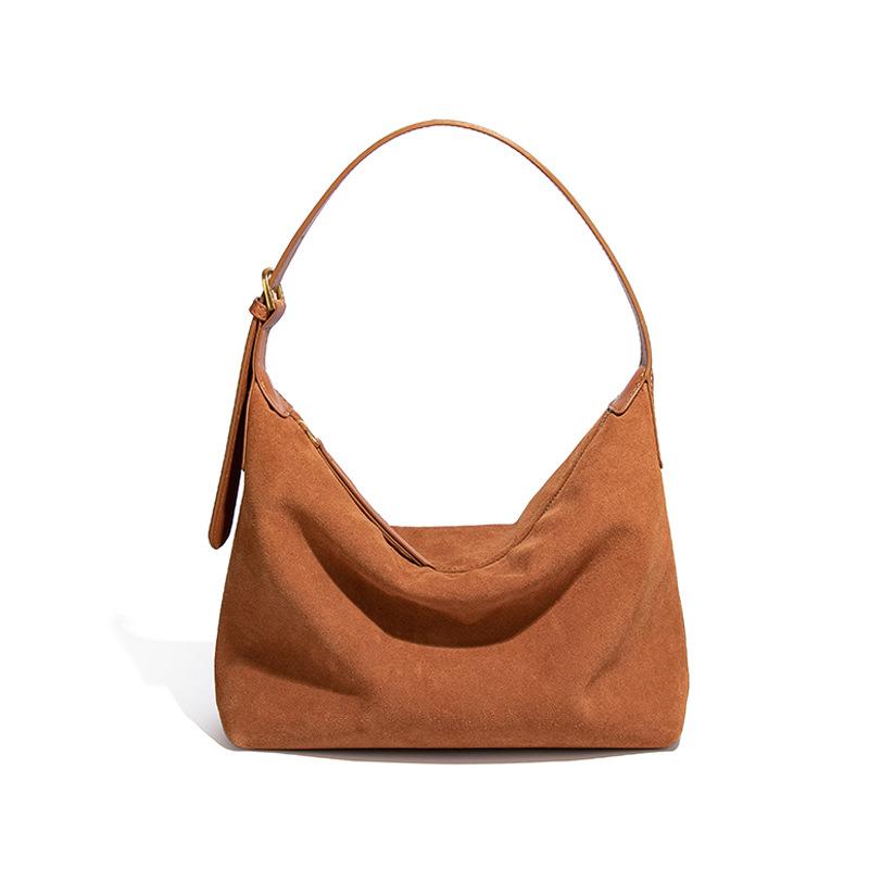 

New Frosted Single Shoulder Armpit Bag, Simple Retro Crossbody Dumpling Bag, Large Capacity, High-end Commuting Women s Bag