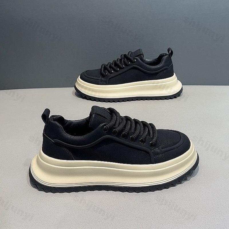 Herren Freizeit Plateau Schuhe Frühling Neue Mode Komfort Runde Spitze Weiche Sohle Klobige Sneaker Outdoor Trendig Vielseitige Sportschuhe