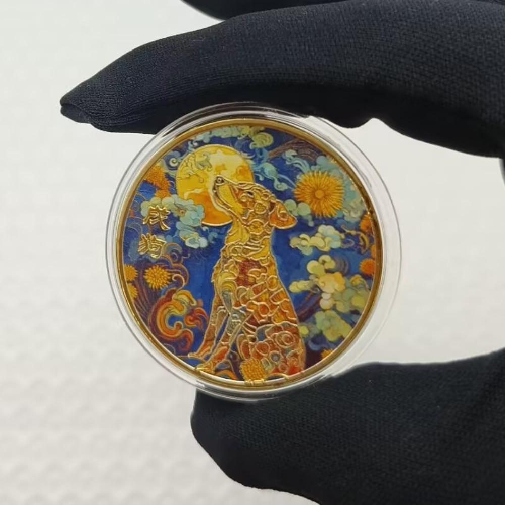 Colorful Zodiac Commemorative Medals, 12 pieces, Cartoon Zodiac Coins, Small Gifts, Random Gifts, Christmas gift, Stocking stuffers