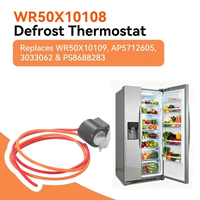 Set Termostato Sbrinamento Frigorifero Texture Plastica per Riduzione Efficiente delle Brine e Durata Estesa dell'Elettrodomestico