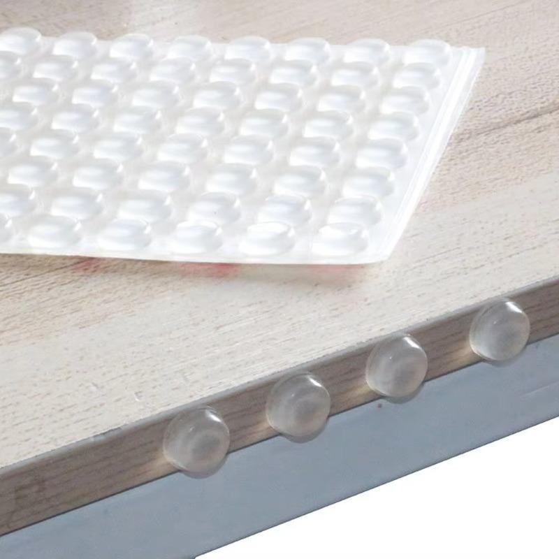 100/200/300Pcs Self Adhesive Door Stopper Rubber Damper Buffer Cabinet Bumpers Silicone Furniture Pads Cushion Protective Pads