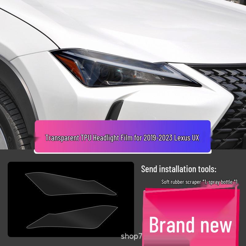 Lexus RX300 Headlight Film: Transparent Smoked Light-Control Protective Sticker.