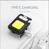 Super Bright Mini COB Keychain Portable light Flashlight Charging Lamp Camping Lights with Magnet 4 Lighting Modes Forwork Light
