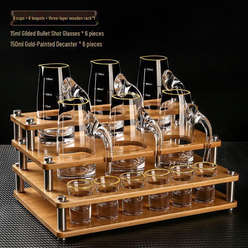UOSO Handmade Glass Baijiu Decanter & Cup Set