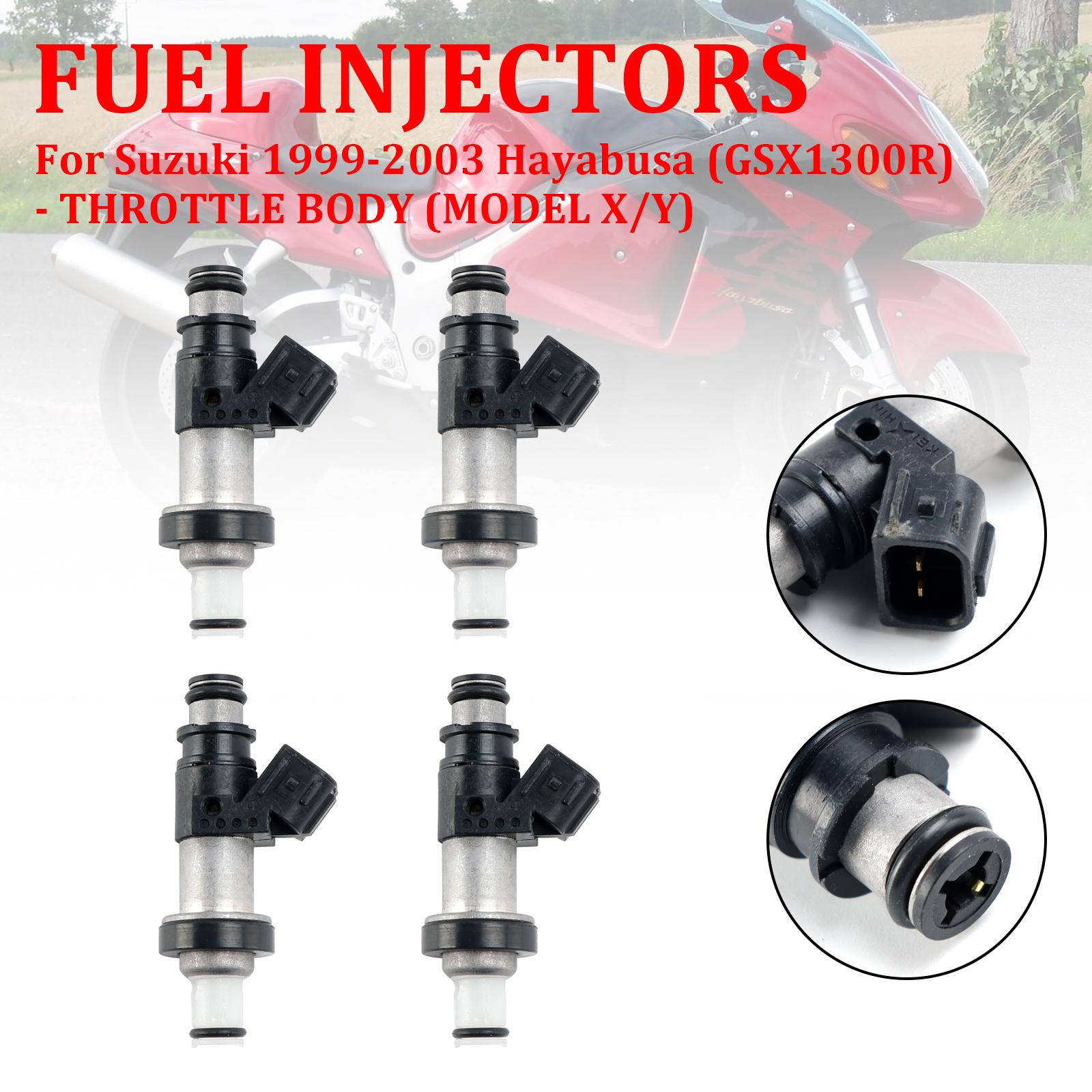 

4PCS 06164-P8E-A00 15710-24F00 Fuel Injectors For Suzuki GSX-R750 GSX-R600 GSX1300R