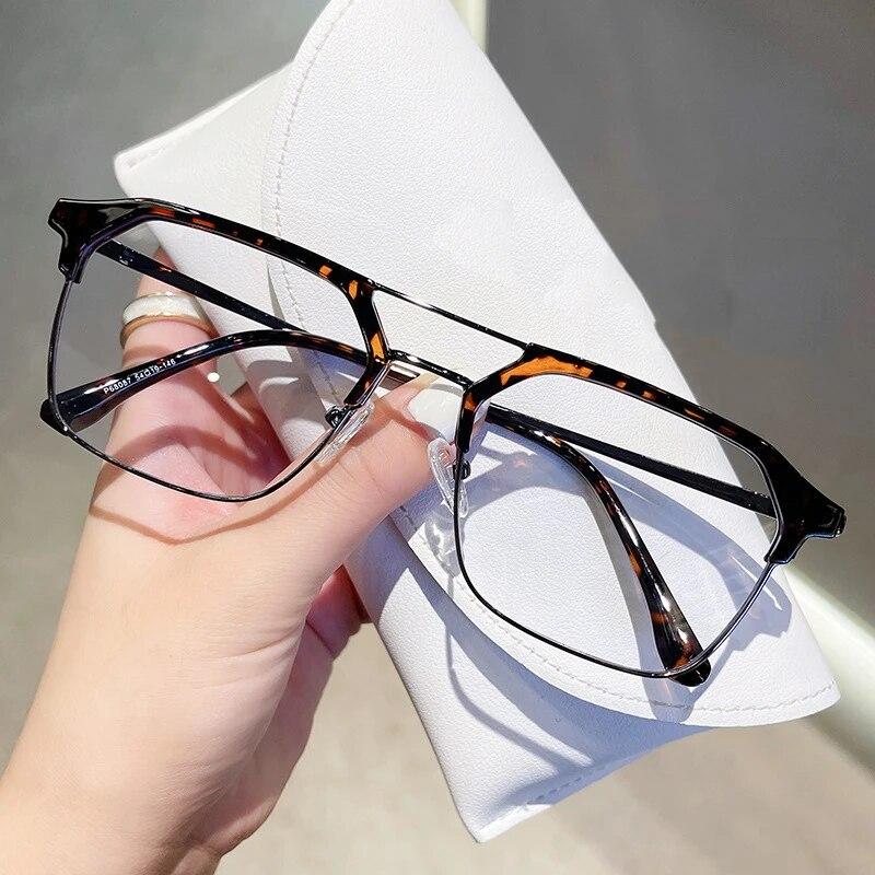 

Роскошный дизайн, двойной луч, анти-синий свет, очки для близорукости, винтажная квадратная оправа, очки для близорукости, законченные очки для близорукости, очки для близорукости 0 anti-blue light