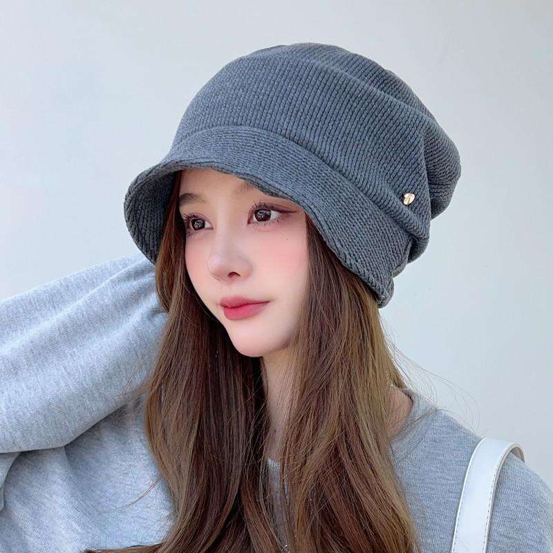 Women's Korean-Style Versatile Warm Octagonal Hat for Autumn & Winter