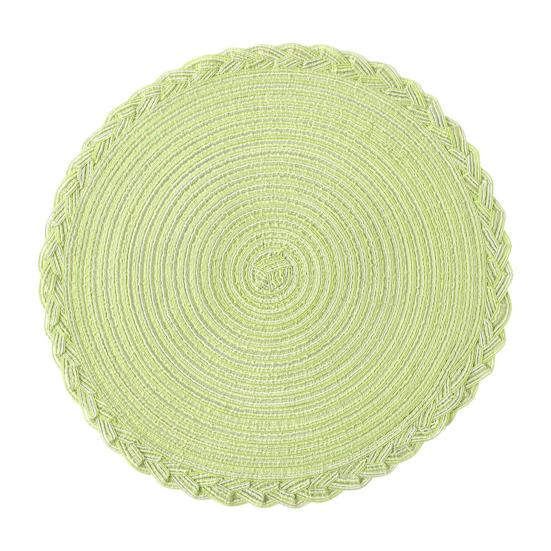 Round Braided Placemats Heat-Resistant Placemats for Dining Tables Stain-Proof 15 inch Non Slip Kitchen Table Place Mats Natural Farmhouse Decor