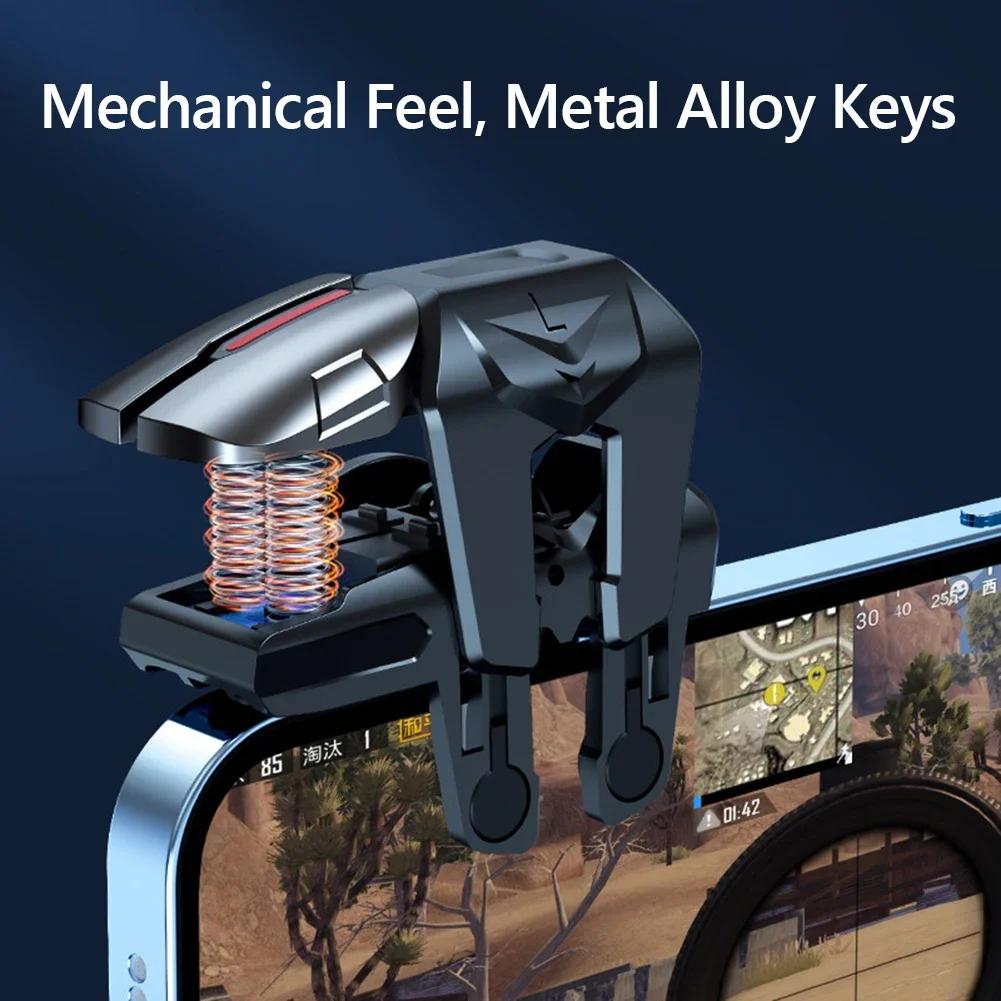 2pcs 6 Finger Gaming Trigger Latency-Free Control for PUBG Game Mobile Gamepad Trigger Joystick for Ios Android Mobiles Phones