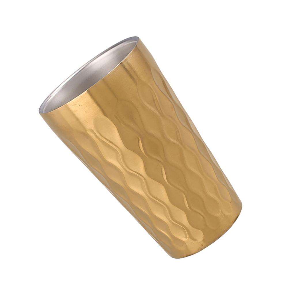 Double Wall Insulated Coffee Cup Stainless Steel Double Bottom Mug Wine Beer Tea Cup Stackable Drinking Cups Enduring