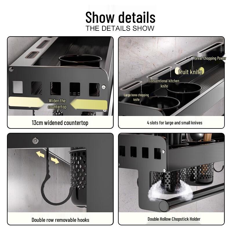 Punch-Free Wall-Mounted Kitchen Organizer