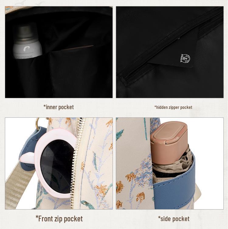 Women's 2025 Large Capacity PU Fabric Fashion Print Backpack - New Multifunctional & Portable Design