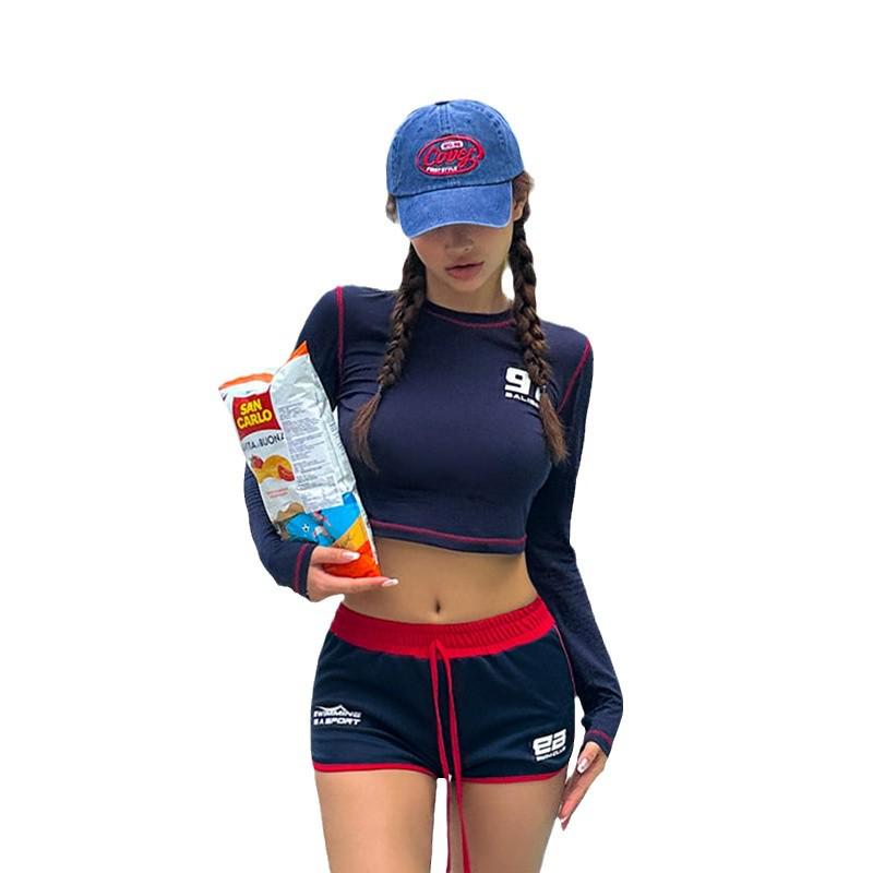 Hot Selling Women's Long Sleeve Swimsuit - Sun Protection, Tummy Control, Sporty & Sexy Style