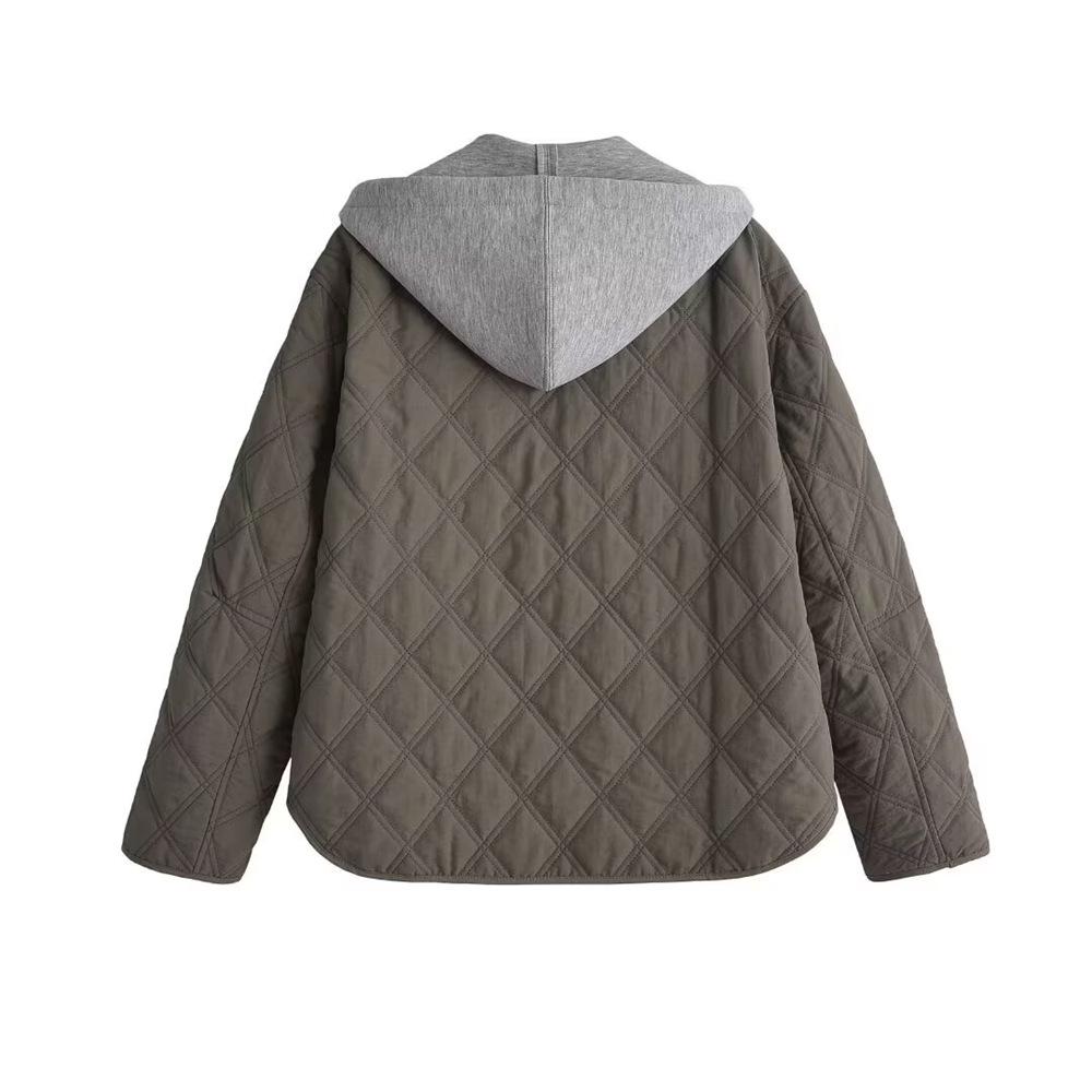 Women's Autumn/Winter 2024 Versatile Hooded Cotton Jacket